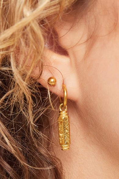 Boucles d'oreilles Happy Vibes Pendentif Couleur or Acier inoxydable h5 Image2